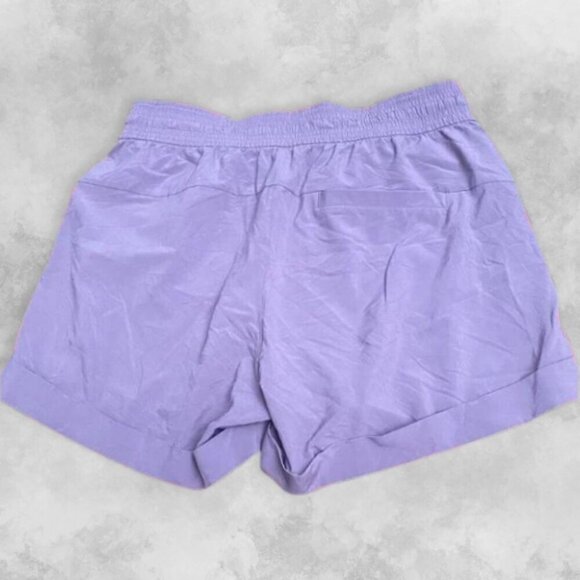 Lululemon Gartered Shorts Back Pocket  Adjustable Drawstring 3" Inseam Purple W - Picture 2 of 4